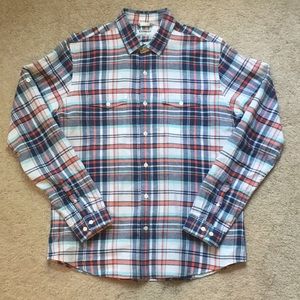Men’s Express plaid casual collared shirt